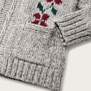 Zippered wool sweater für damen von Filson | Gray flower (Gray)