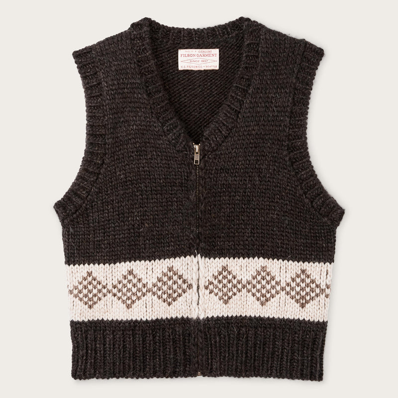 Women's wool vest by Filson | Dark brown (Brown)