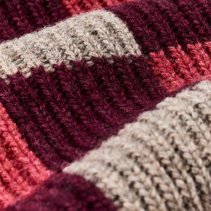 Checkered wool cardigan für damen von Filson | Burgundy / gray chec (Purple)