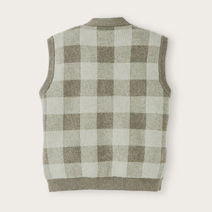 Wool cardigan vest für damen von Filson | Olive check (Green)
