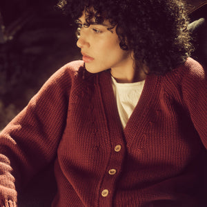 Rustic cotton cardigan für damen von Filson | Burgundy