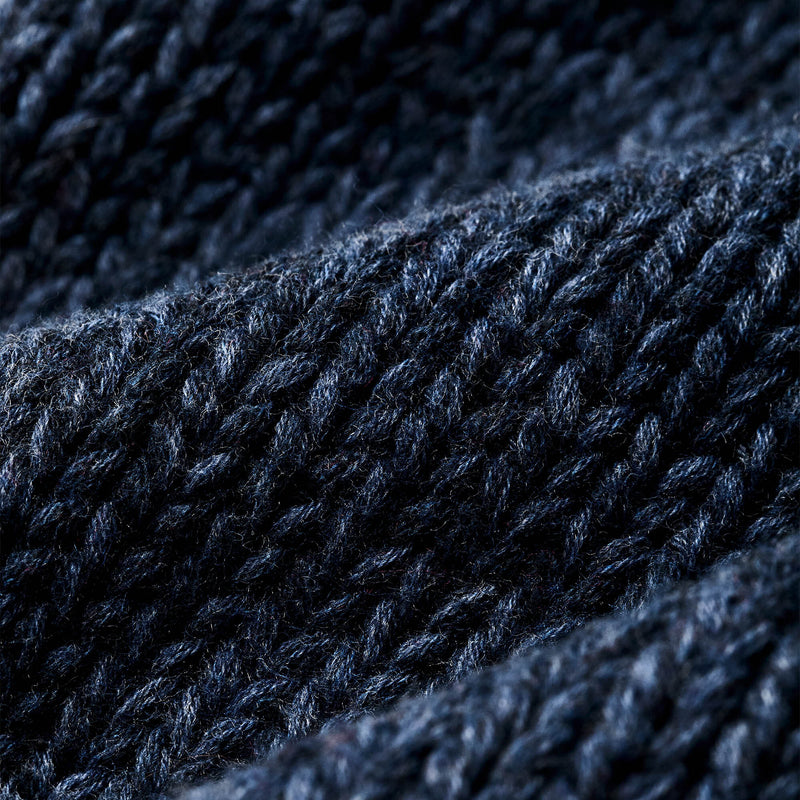 Women's cotton full-zip cardigan par Filson | Navy / marl (Blue)