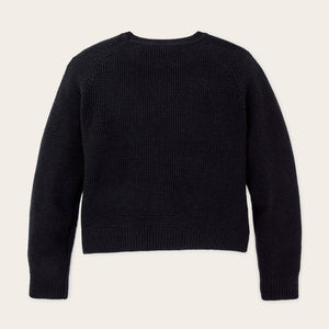 Women's waffle knit merino sweater by Filson | Dark navy (Blue)