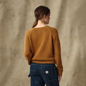 Women's cotton crewneck sweater par Filson | Golden brown (Beige)
