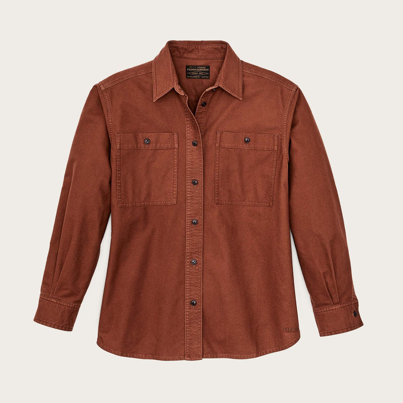 Women's field chamois shirt by Filson | Madder root (Brown)