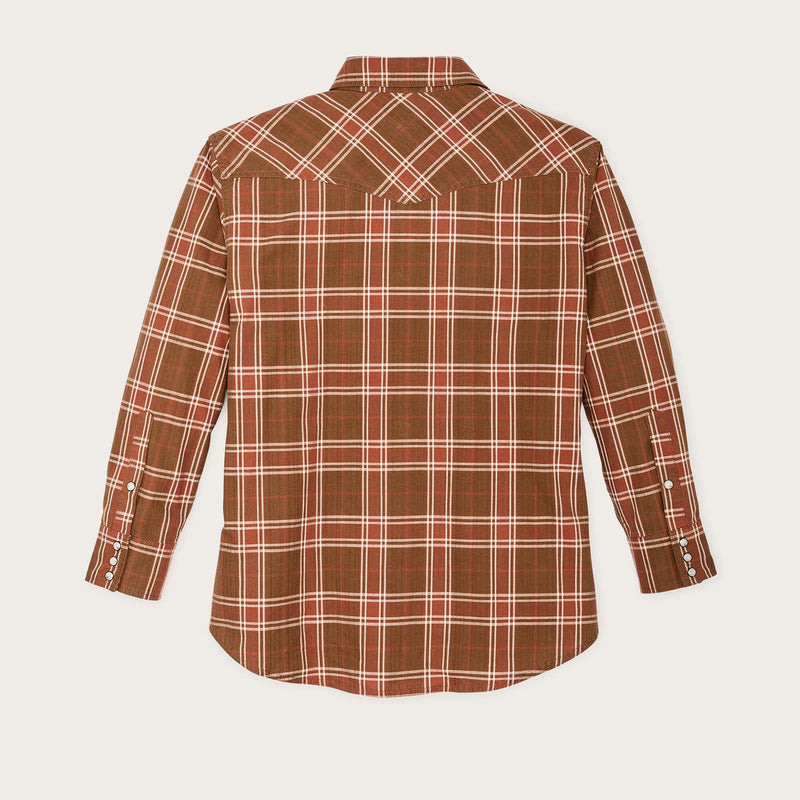 Women's flannel western shirt by Filson | Clay dust (Brown)