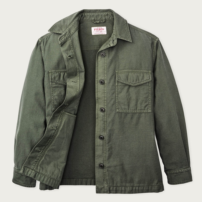 Women's reverse sateen jac-shirt by Filson | Service green (Green)