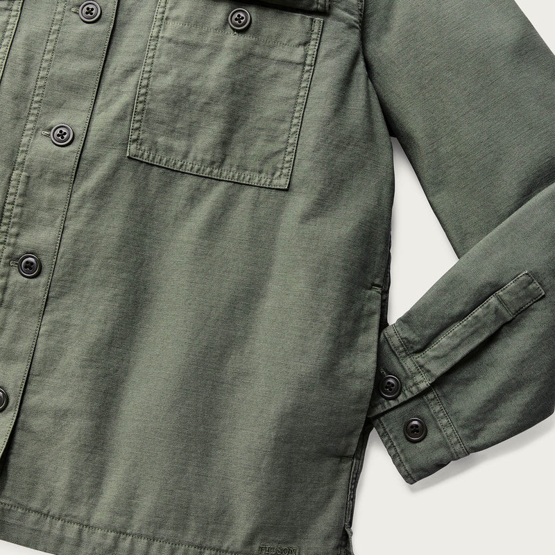 Women's reverse sateen jac-shirt by Filson | Service green (Green)