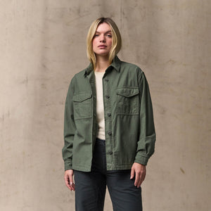 Women's reverse sateen jac-shirt by Filson | Service green (Green)