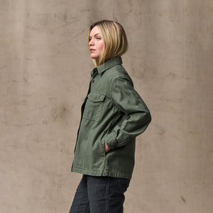 Women's reverse sateen jac-shirt by Filson | Service green (Green)