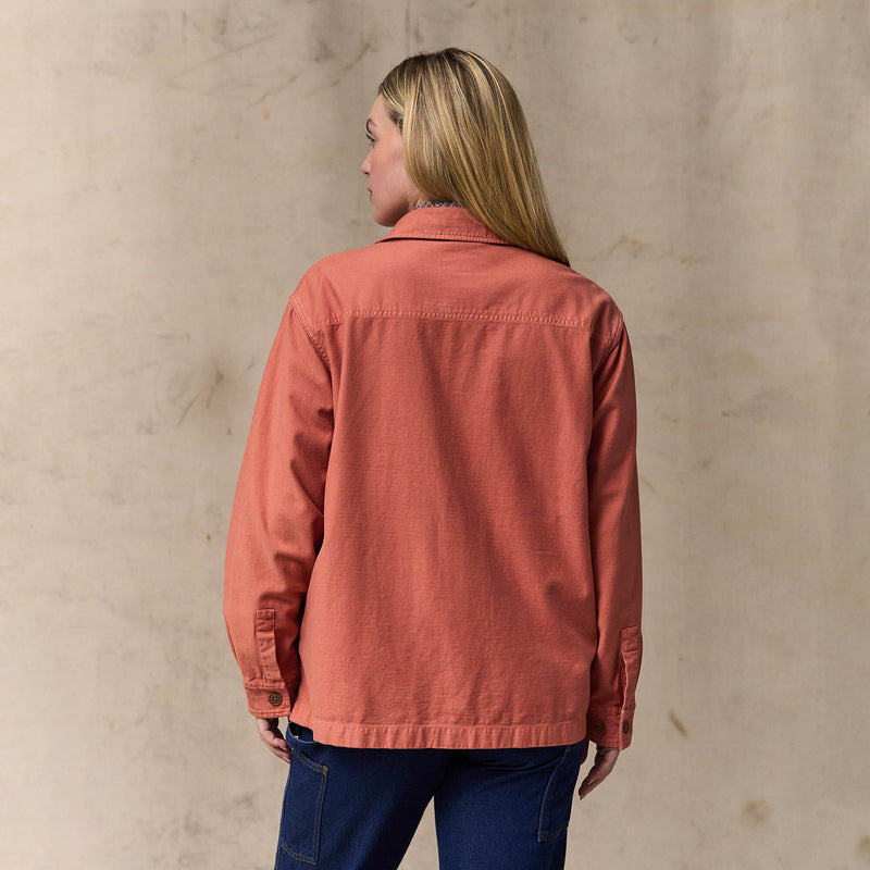 Women's reverse sateen jac-shirt par Filson | Copper brown (Pink)