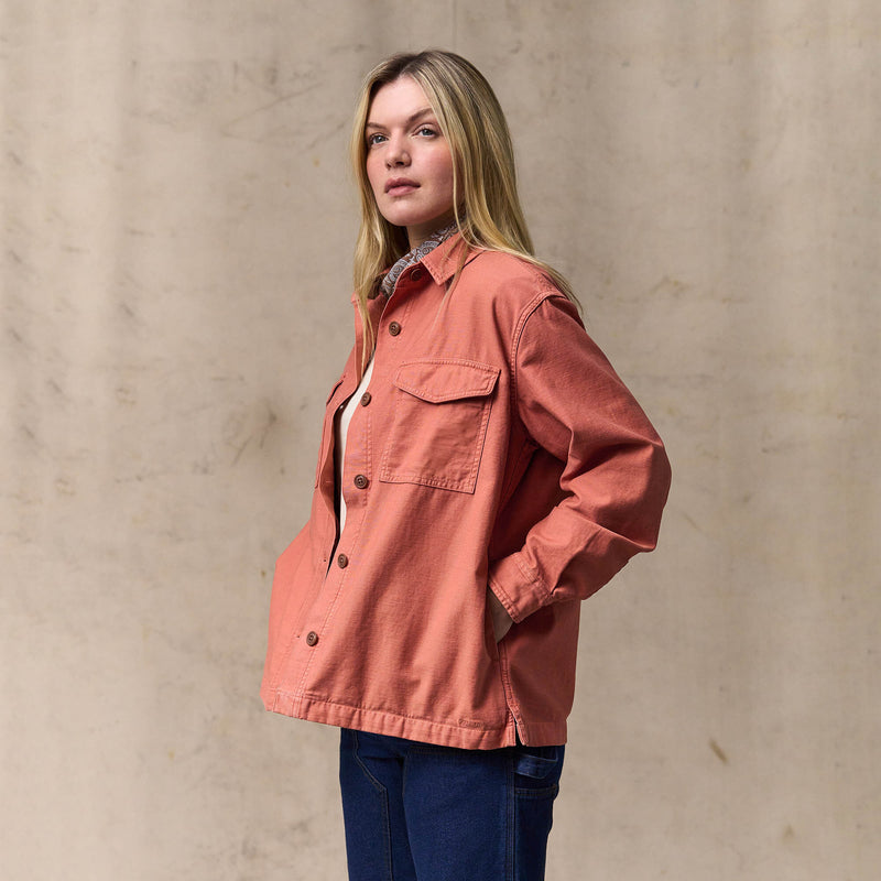 Women's reverse sateen jac-shirt par Filson | Copper brown (Pink)