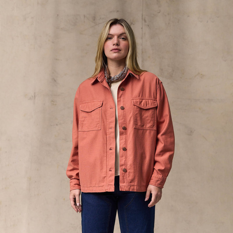 Women's reverse sateen jac-shirt par Filson | Copper brown (Pink)