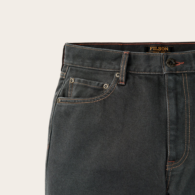 Women's 14-oz. straight-leg jeans by Filson | Black (Black)