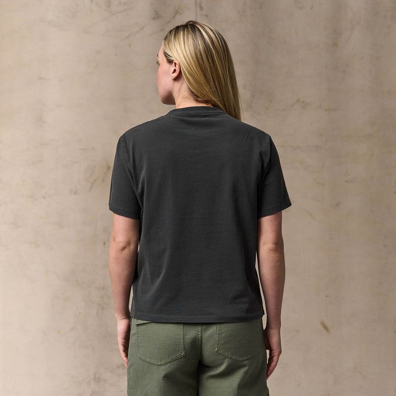 Women's short sleeve pocket tee by Filson | Faded black (Black)