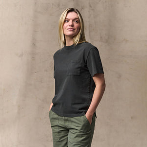 Women's short sleeve pocket tee by Filson | Faded black (Black)