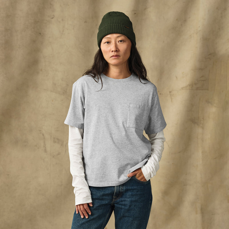 Women's short sleeve pocket tee par Filson | Heather gray (Gray)