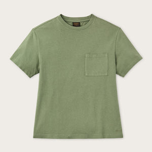 Women's short sleeve pocket tee by Filson | Washed fatigue green (Green)