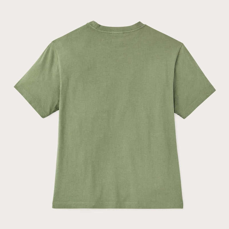 Women's short sleeve pocket tee by Filson | Washed fatigue green (Green)