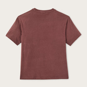 Women's short sleeve pocket tee by Filson | Loam brown (Red)