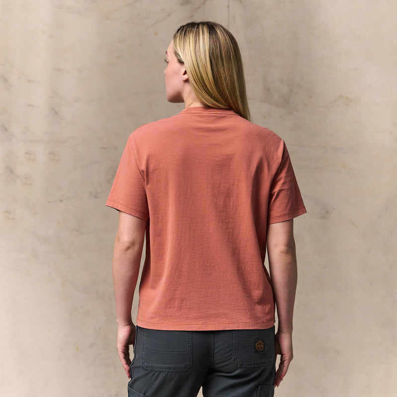 Women's short sleeve pocket tee by Filson | Copper brown (Pink)