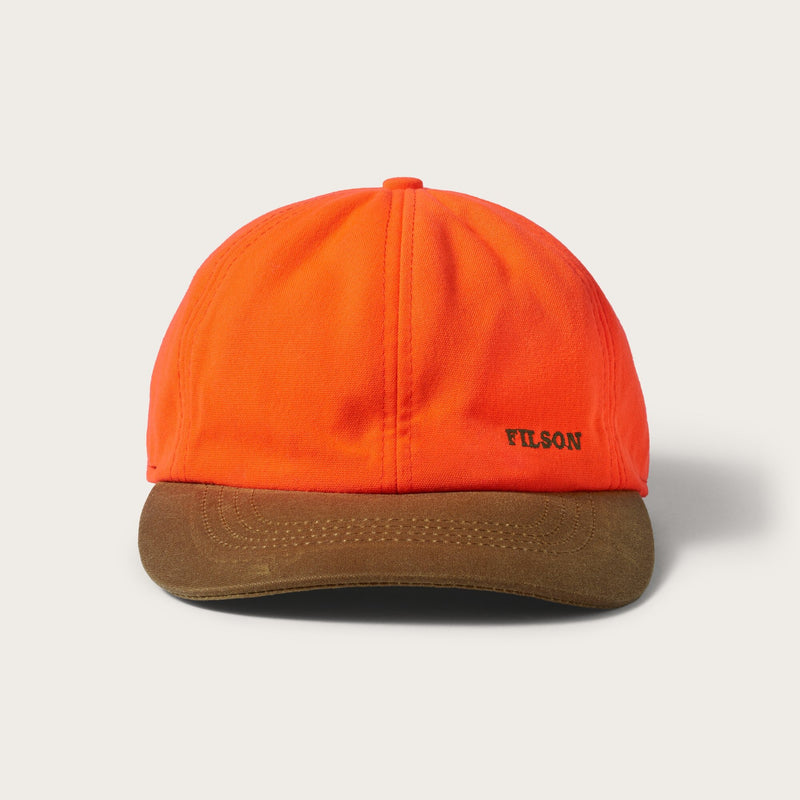 Insulated blaze/tin cloth cap by Filson | Desert tan blaze orange (Orange)