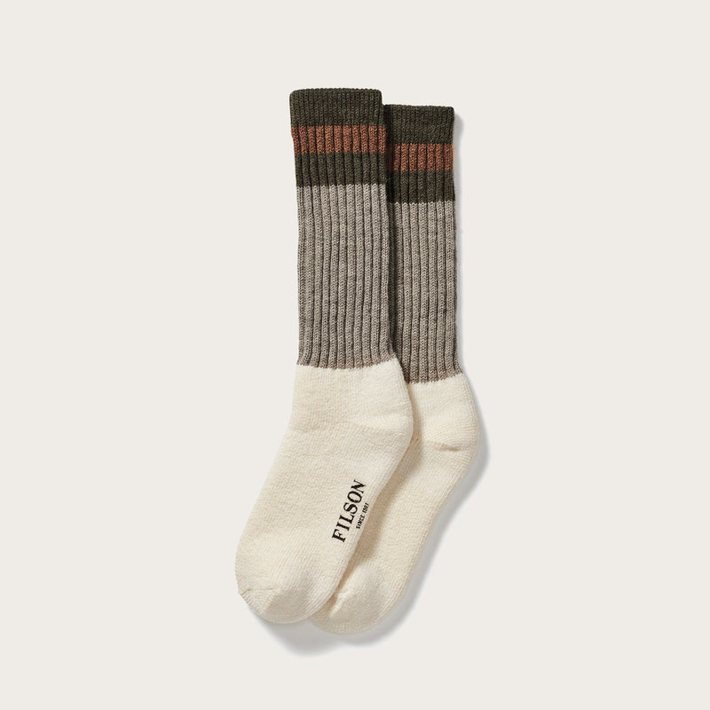 1970's logger thermal socks di Filson | Green brown (Green)