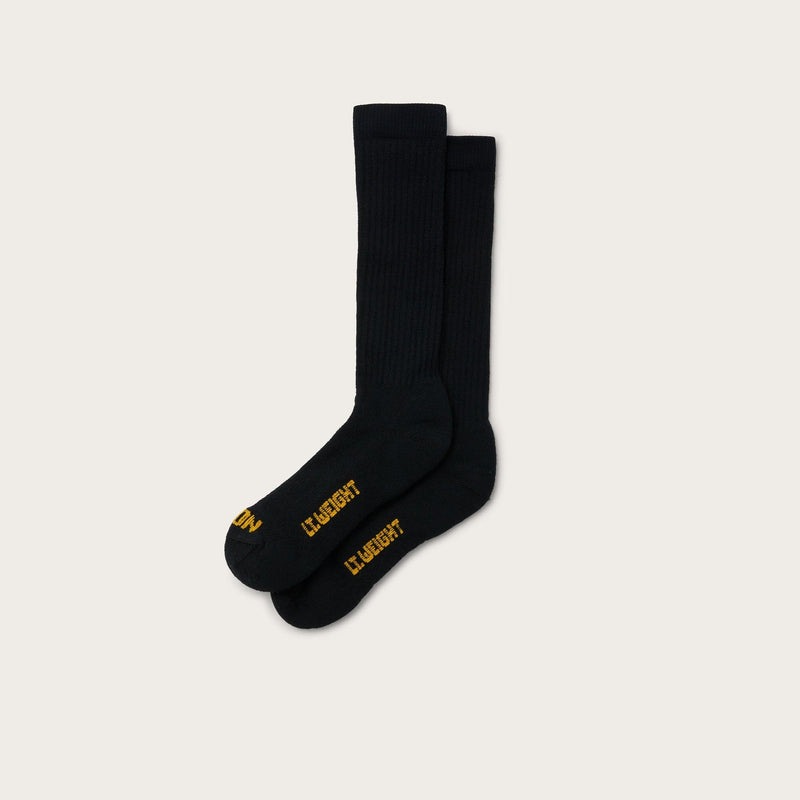 Lightweight traditional crew sock by Filson | Black (Black)