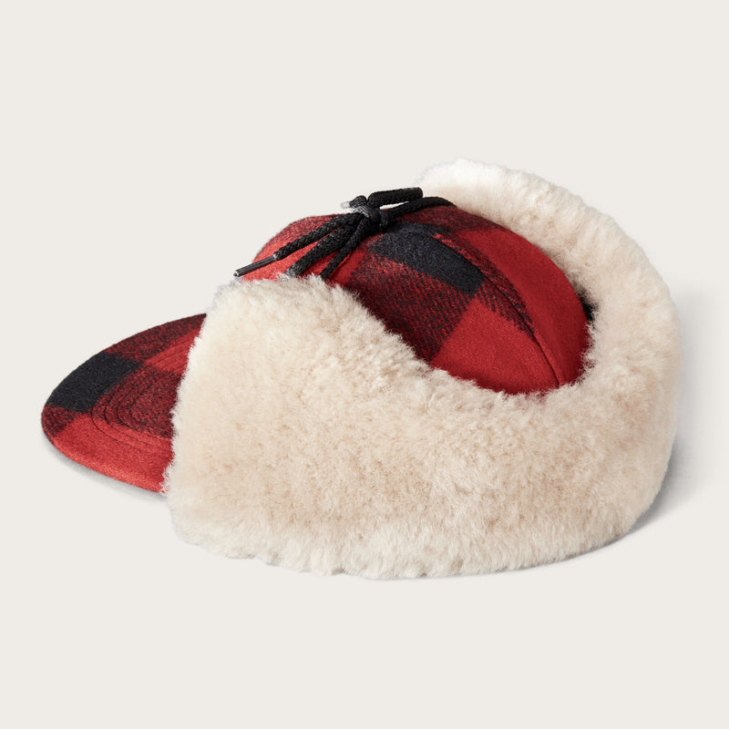 Double mackinaw wool cap by Filson | Red black plaid/birc (Red)