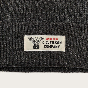 Lined ragg wool beanie di Filson | Charcoal black (Gray)