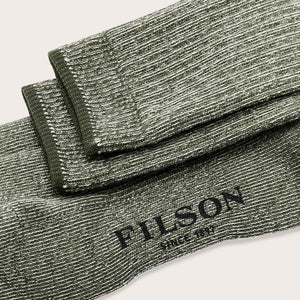 Trekking crew socks di Filson | Olive heather (Green)