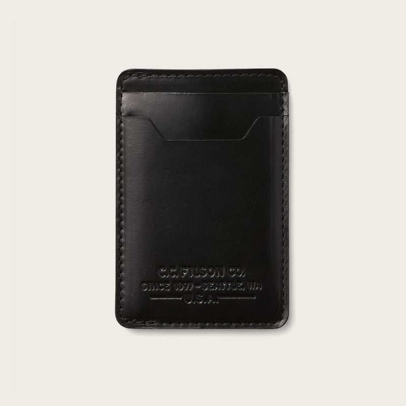 Filson leather card case by Filson | Black (Black)