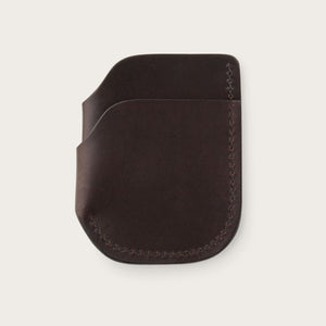 Bridle leather front pocket cash & card case by Filson | Brown leather (Brown)