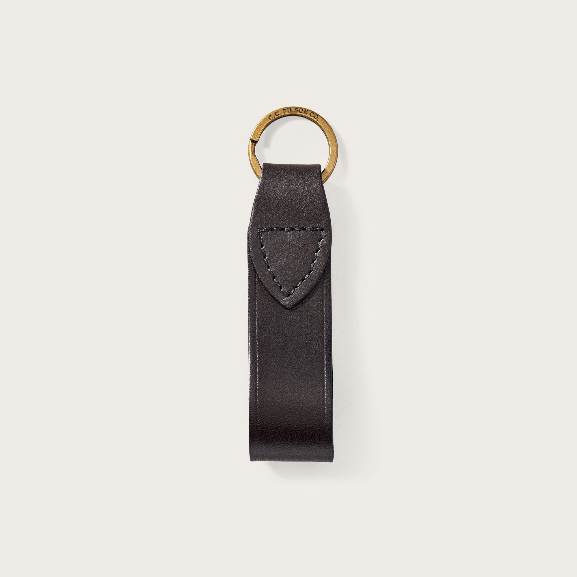 Bridle leather key chain par Filson | Brown leather (Marron)