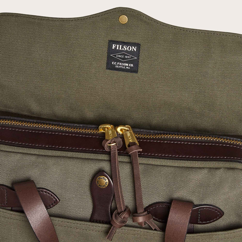 Rugged twill original briefcase by Filson | Otter green (Green)