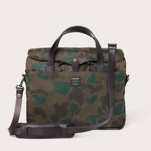 Waxed rugged twill original briefcase di Filson | Dark wax shrub camo (Grey)