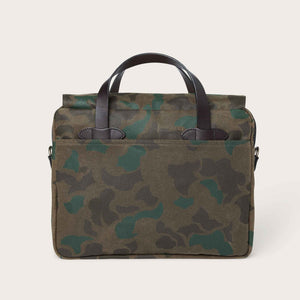 Waxed rugged twill original briefcase di Filson | Dark wax shrub camo (Grey)
