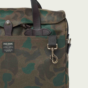 Waxed rugged twill original briefcase di Filson | Dark wax shrub camo (Grey)