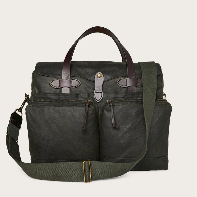 24 hour tin cloth briefcase by Filson | Otter green (Green)