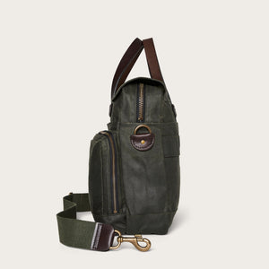 24 hour tin cloth briefcase by Filson | Otter green (Green)