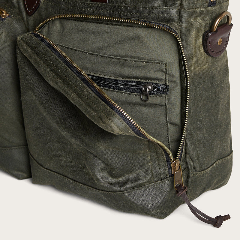 24 hour tin cloth briefcase by Filson | Otter green (Green)