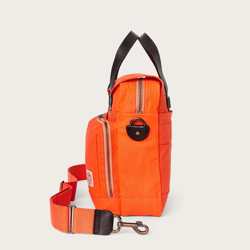 24 hour tin cloth briefcase by Filson | Flame (Orange)