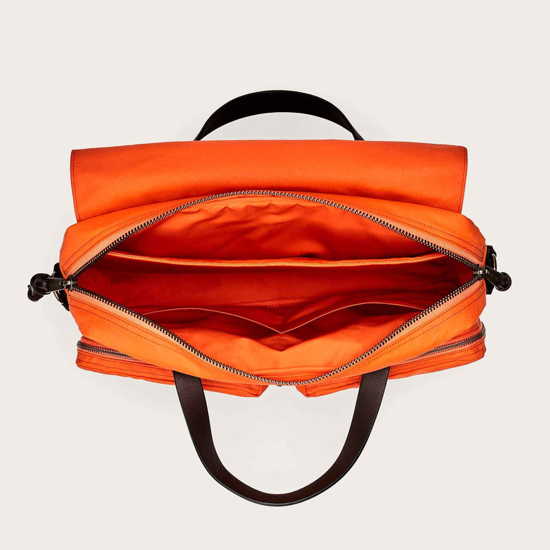 24 hour tin cloth briefcase by Filson | Flame (Orange)