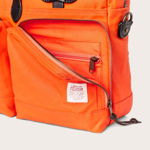 24 hour tin cloth briefcase by Filson | Flame (Orange)