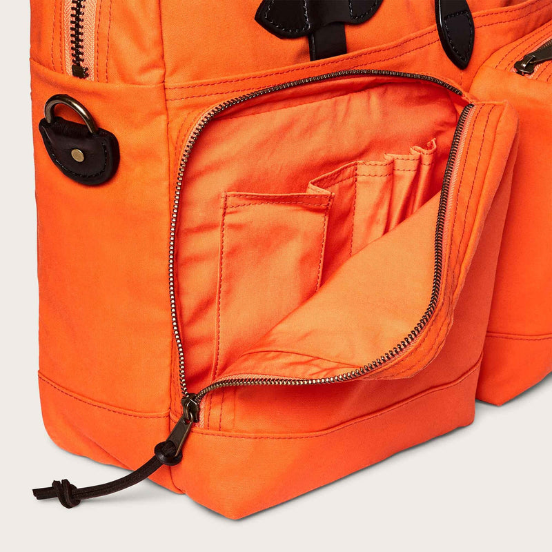 24 hour tin cloth briefcase by Filson | Flame (Orange)