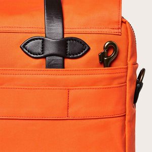 24 hour tin cloth briefcase by Filson | Flame (Orange)