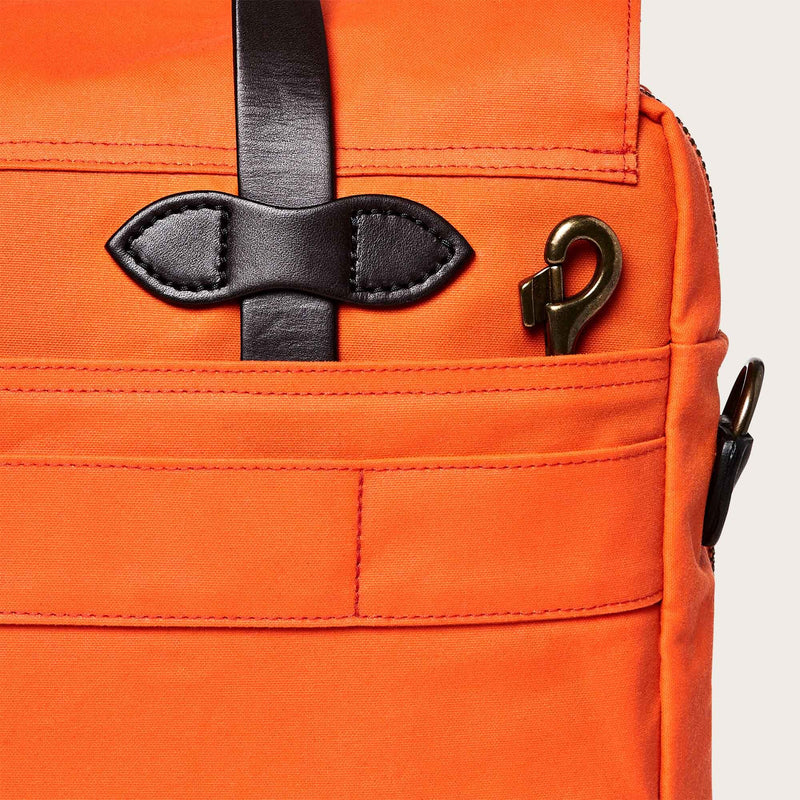 24 hour tin cloth briefcase by Filson | Flame (Orange)