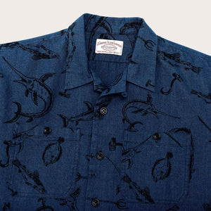 Rustic short sleeve camp shirt von Filson | Deep sea / indigo (Blue)