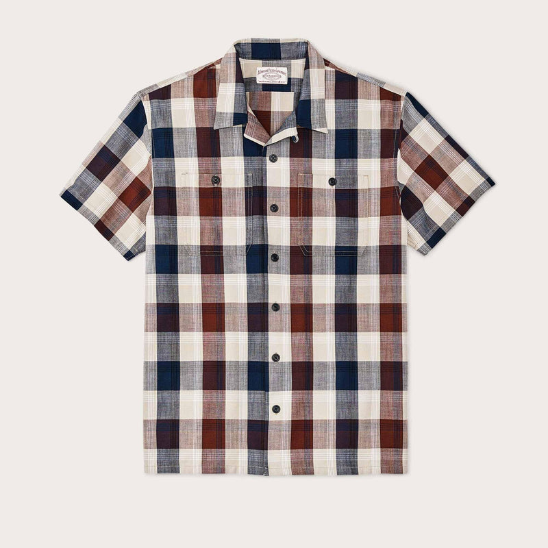 Rustic short sleeve camp shirt by Filson | Heartwood / navy / s (Multicolor)