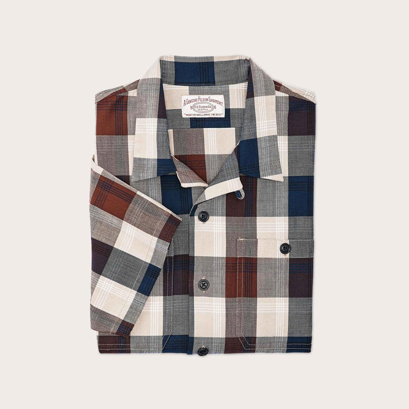 Rustic short sleeve camp shirt by Filson | Heartwood / navy / s (Multicolor)